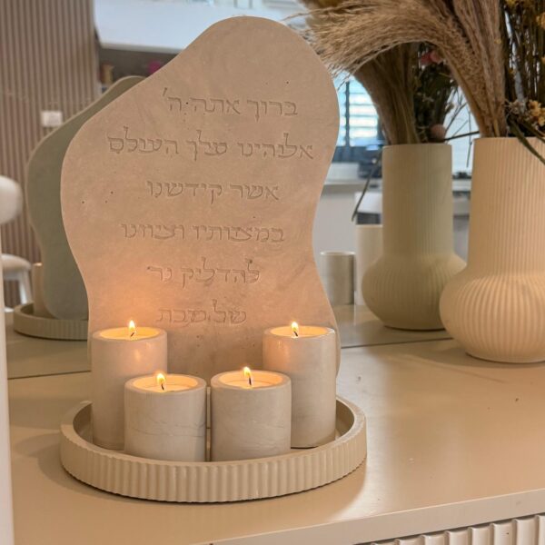 סט הדר – סט הדלקת נרות שבת בעבודת יד
