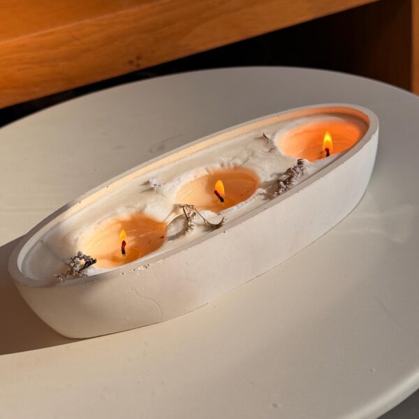 רפאל – כלי בטון גדול עם שעוות סויה טבעית